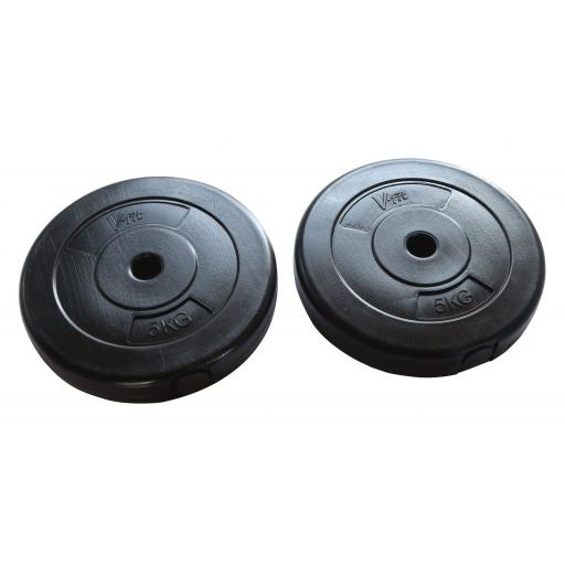 V-fit 5kg Weight Plate Set (2 x 5kg weight discs)