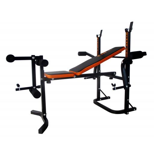 V-fit STB09-2 Folding Weight Bench with 50kg Weight Set 
