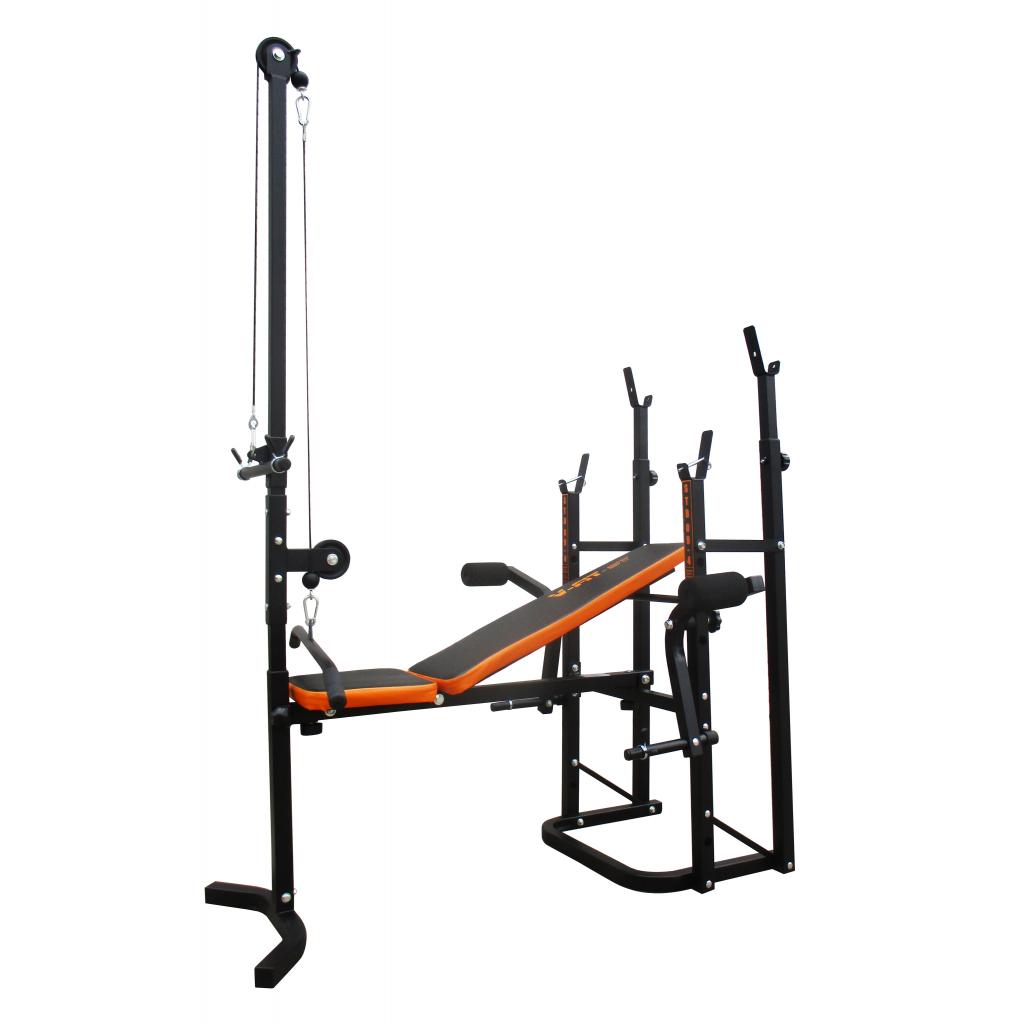 Vfit STB094 Folding Weight Bench with Lat Tower and Squat Stand