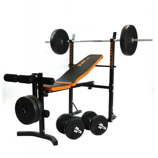 V-fit STB09-1 Bench & 50kg Weight Set