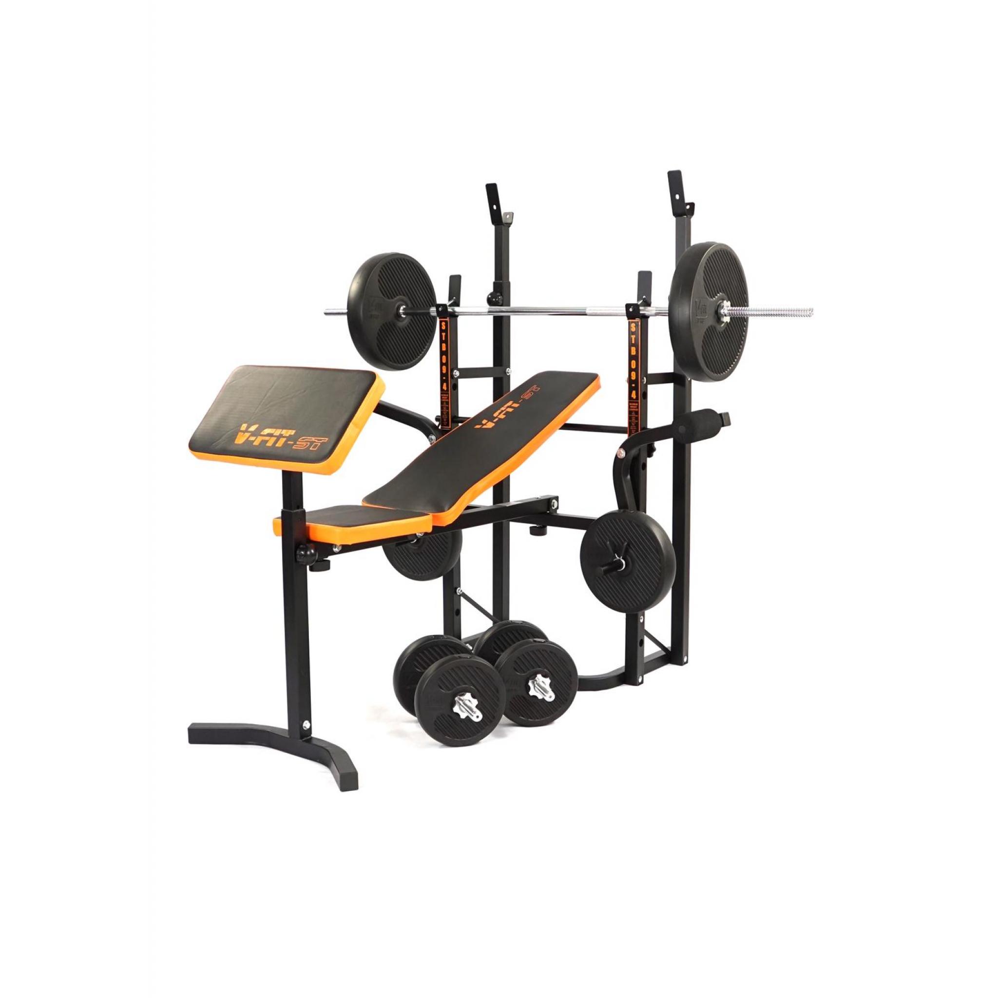 Vfit STB094 Folding Weight Bench with 50kg Weight Set